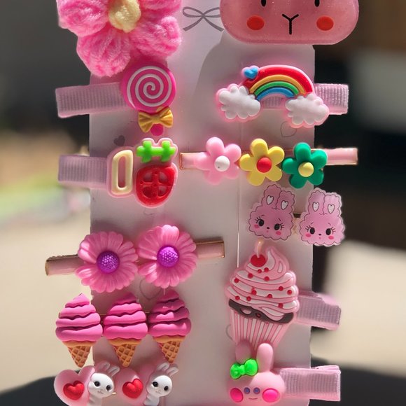 70PCS Girls Hair Clips Hairpins Kids Cute Accessories Flower - Picture 6 of 11